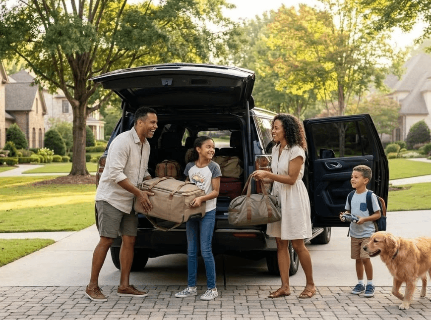 Black SUV to Atlanta Airport for Family