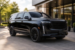 Premium chauffeured SUV in Atlanta with a latest-model black luxury SUV
