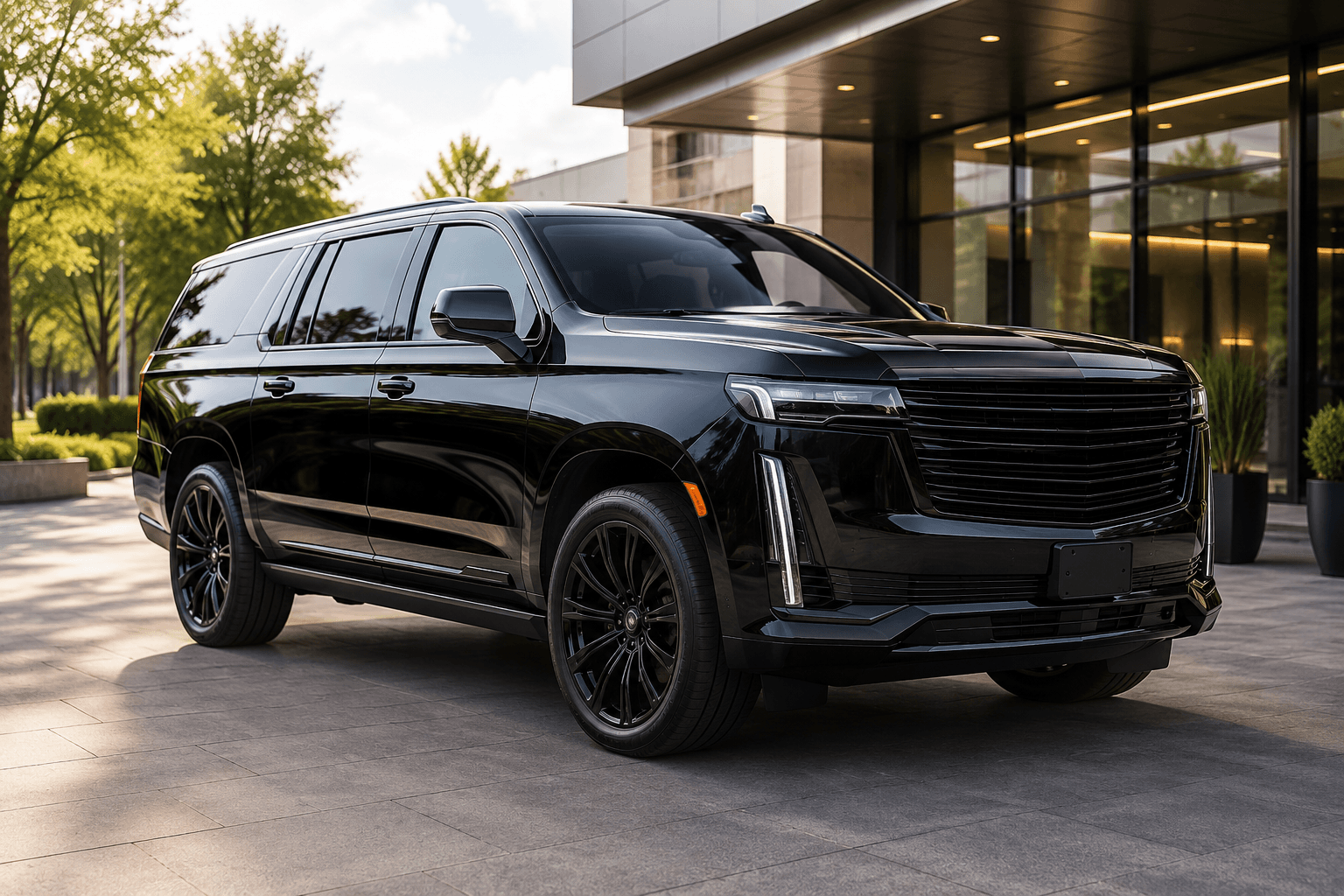 Premium chauffeured SUV in Atlanta with a latest-model black luxury SUV