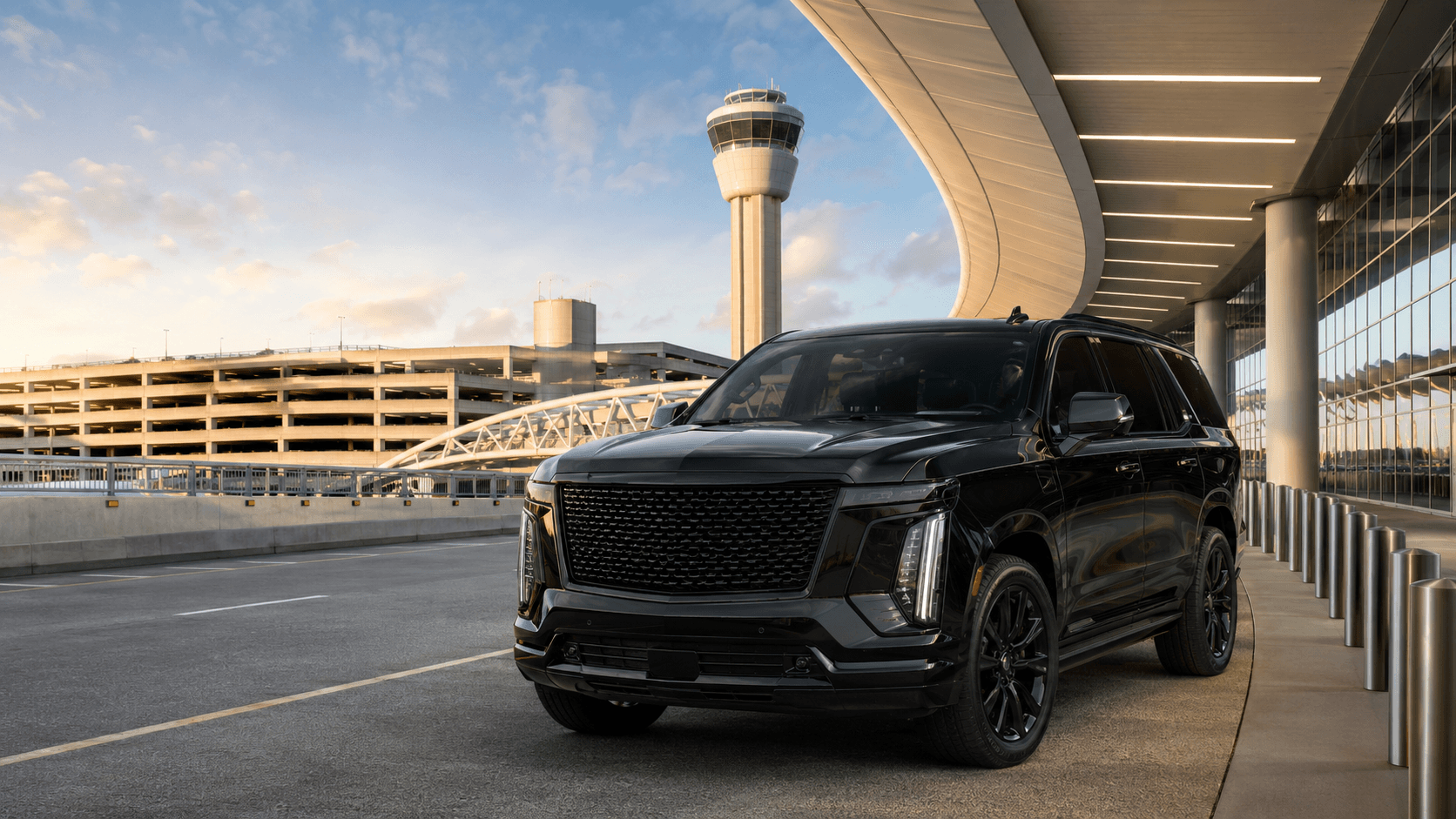 Hartsfield airport parking pricing guide with luxury SUV near Hartsfield-Jackson ATL